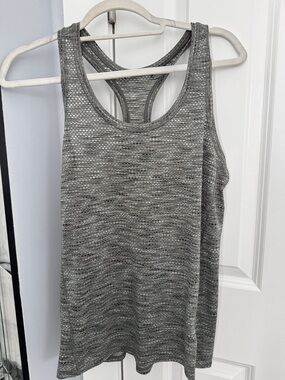 Athleta Heathered Gray Racerback Performance Tank